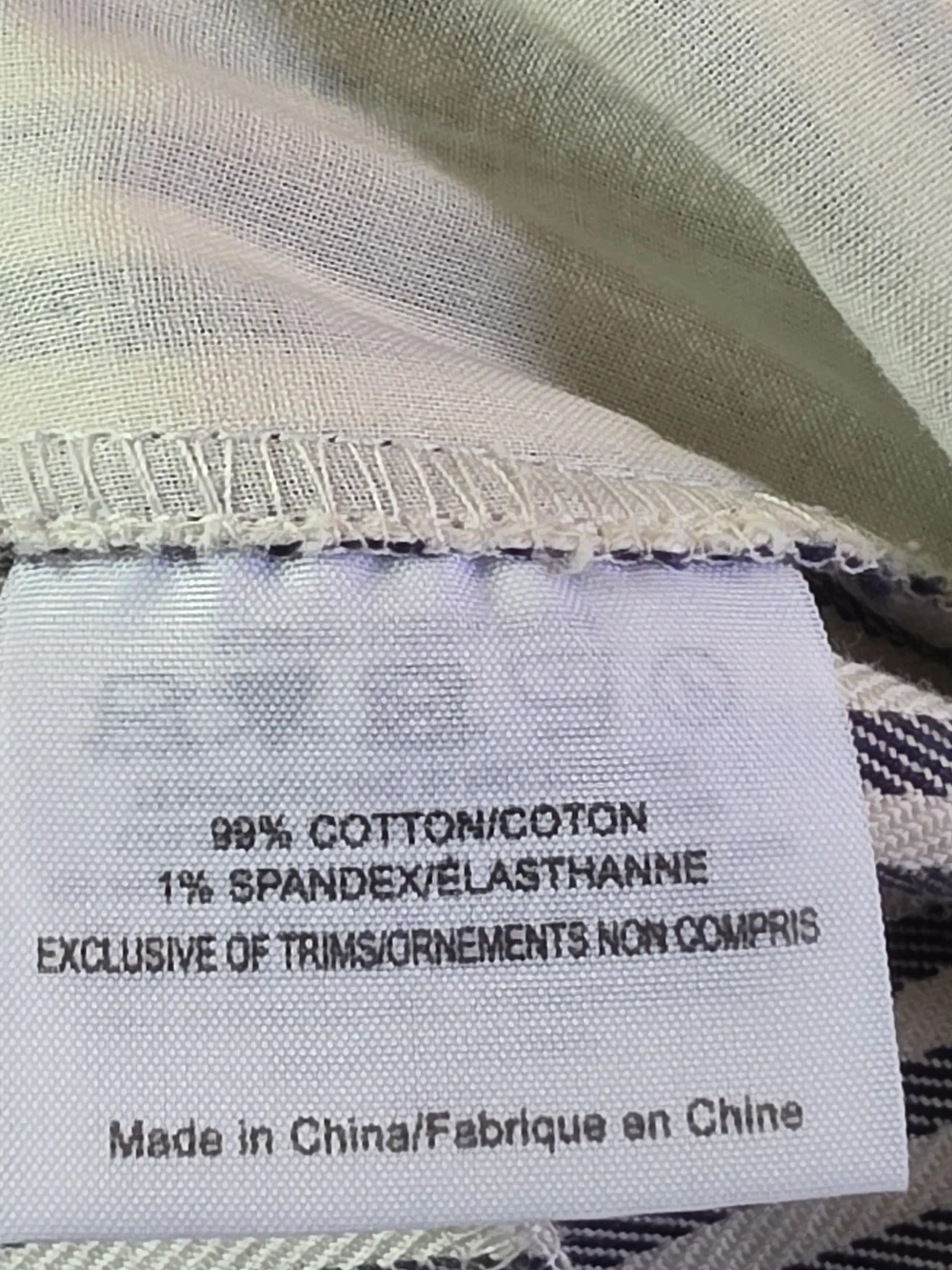 Tory Burch Striped Canvas Trousers Pants Sz 4 Coastal Railroad